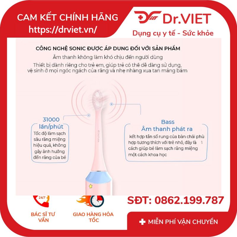 Bàn chải điện Mini ROAMAN ST-031 cho trẻ em 10 Bàn chải điện Mini ROAMAN ST-031 cho trẻ em