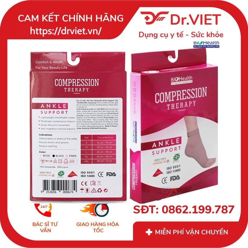 Đai bó cổ chân Biohealth Ankle Support 11 Đai bó cổ chân Biohealth Ankle Support