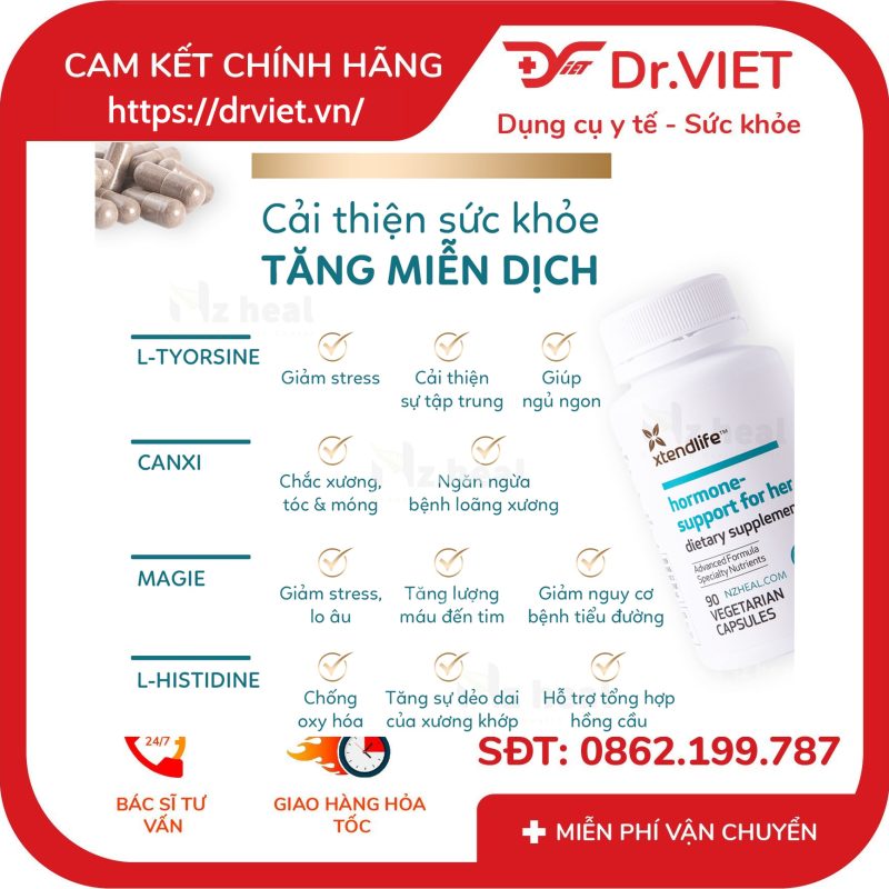Alternative view of Viên uống cân bằng nội tiết tố nữ Hormone Support For Her Xtend-Life 90 Viên