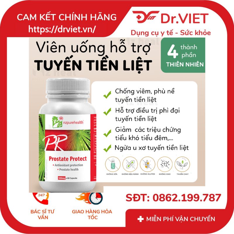 Viên uống điều trị tuyến tiền liệt Prostate Protect Nzpurehealth 8 Viên uống điều trị tuyến tiền liệt Prostate Protect Nzpurehealth
