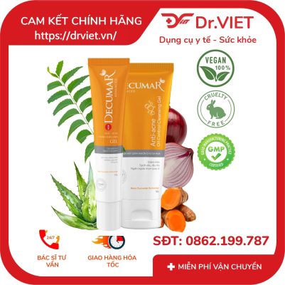 Combo Decumar Advanced Gel ngừa mụn 20gr và Gel rửa mặt 50gr