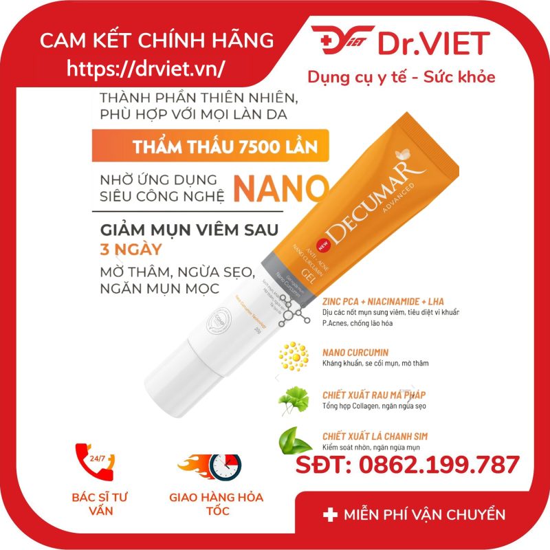 Combo Decumar Advanced Gel ngừa mụn 20gr và Gel rửa mặt 50gr 12 Combo Decumar Advanced Gel ngừa mụn 20gr và Gel rửa mặt 50gr