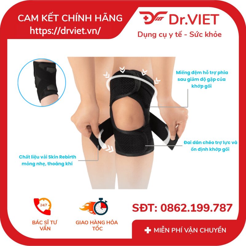 Đai cố định đầu gối Bonbone Thin PF Cross Belt