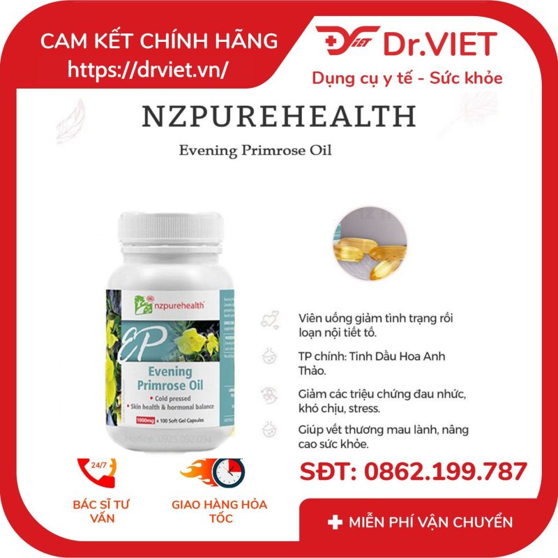 Viên Uống Dầu Hoa Anh Thảo NzPurehealth Evening Primrose Oil