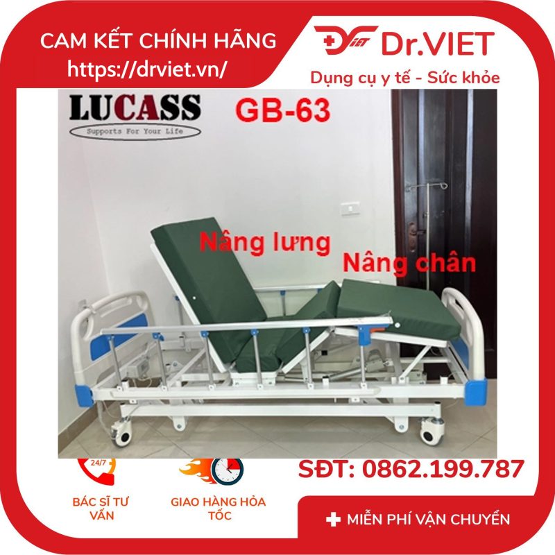 Giường bệnh đa năng điện Lucass GB-63 10 Giường bệnh đa năng điện Lucass GB-63