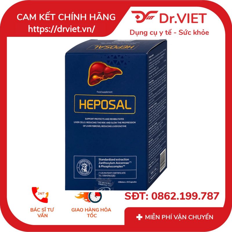 Viên uống Heposal hỗ trợ tăng cường chức năng gan