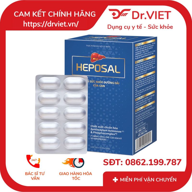 Viên uống Heposal hỗ trợ tăng cường chức năng gan