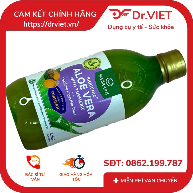 Nước ép hỗ trợ tiêu hóa Lifestream Biogenic Aloe Vera with Turmeric 500ml 10 Nước ép hỗ trợ tiêu hóa Lifestream Biogenic Aloe Vera with Turmeric 500ml