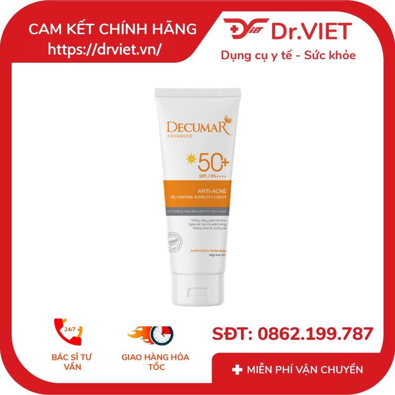 Kem Chống Nắng Decumar Advanced kiềm dầu ngừa mụn 50g 11 Kem Chống Nắng Decumar Advanced kiềm dầu ngừa mụn 50g
