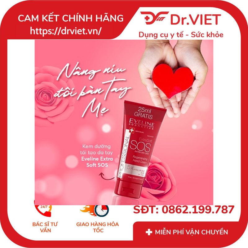 Kem dưỡng da tay Eveline Extra Soft SOS 100ml
