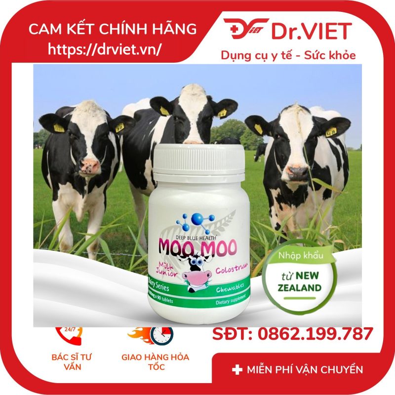 Kẹo Sữa Non Deep Blue Health Moo Moo 90 viên