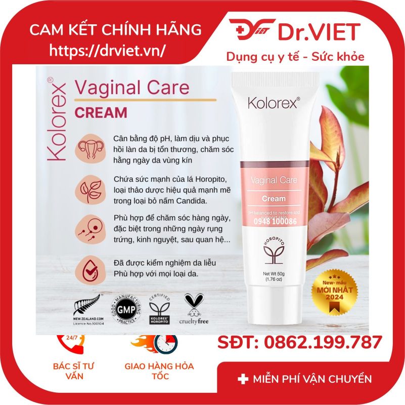Kem Chăm Sóc Vùng Kín Kolorex Vaginal Care Cream 50g