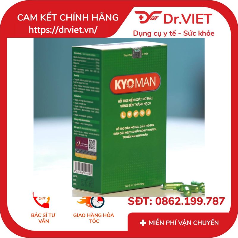 Viên uống Kyoman hỗ trợ kiểm soát mỡ máu