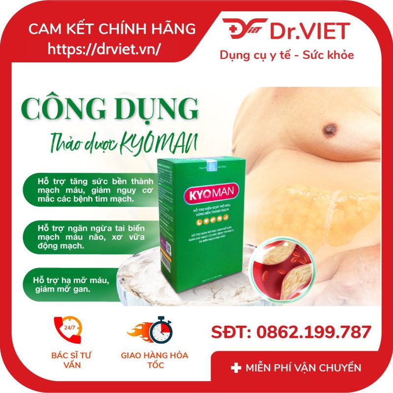 Viên uống Kyoman hỗ trợ kiểm soát mỡ máu