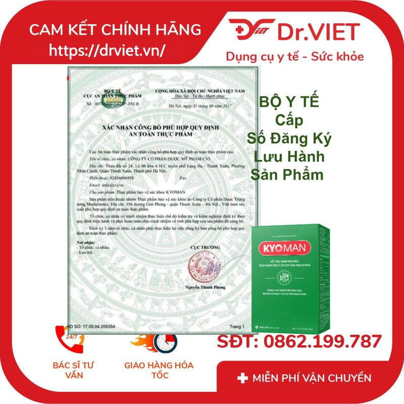 Viên uống Kyoman hỗ trợ kiểm soát mỡ máu