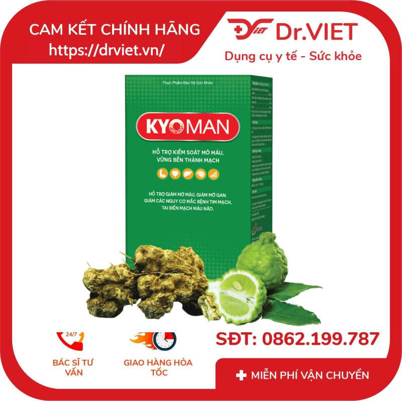 Viên uống Kyoman hỗ trợ kiểm soát mỡ máu