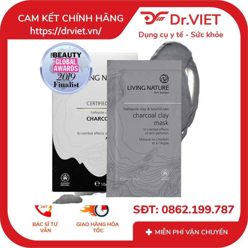 Mặt nạ đất sét than Living Nature Charcoal Clay Mask