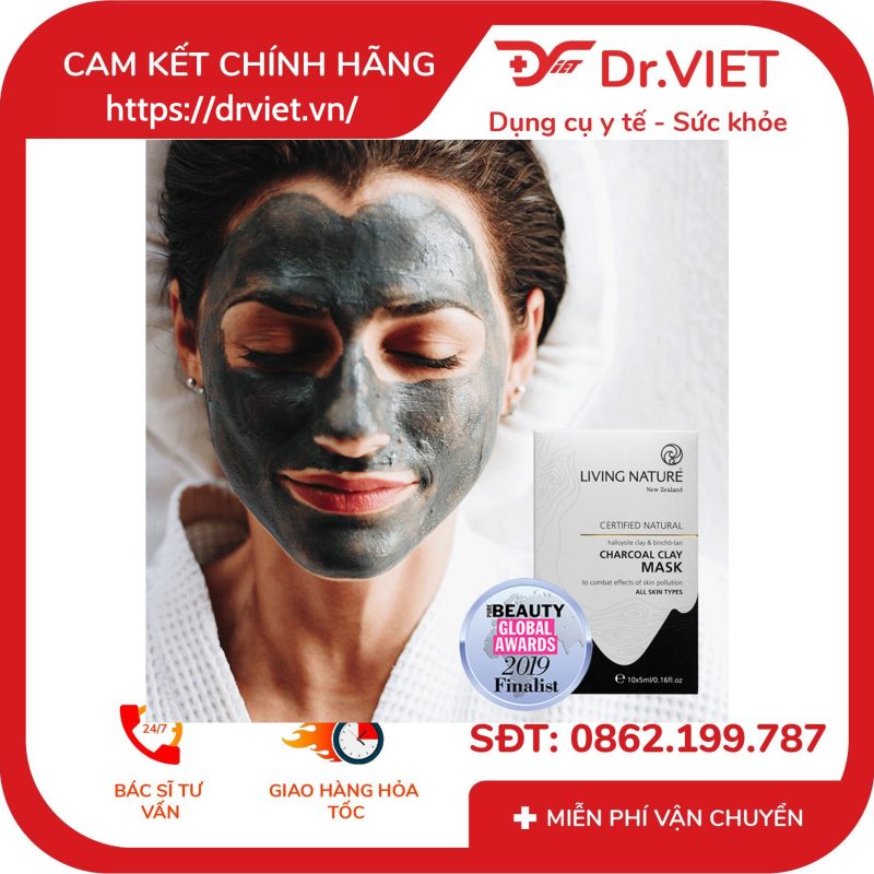 Mặt nạ đất sét than Living Nature Charcoal Clay Mask 9 Mặt nạ đất sét than Living Nature Charcoal Clay Mask