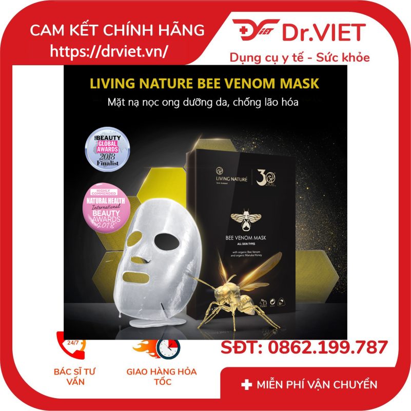 Mặt nạ nọc ong Living Nature Bee Venom Mask 12 Mặt nạ nọc ong Living Nature Bee Venom Mask