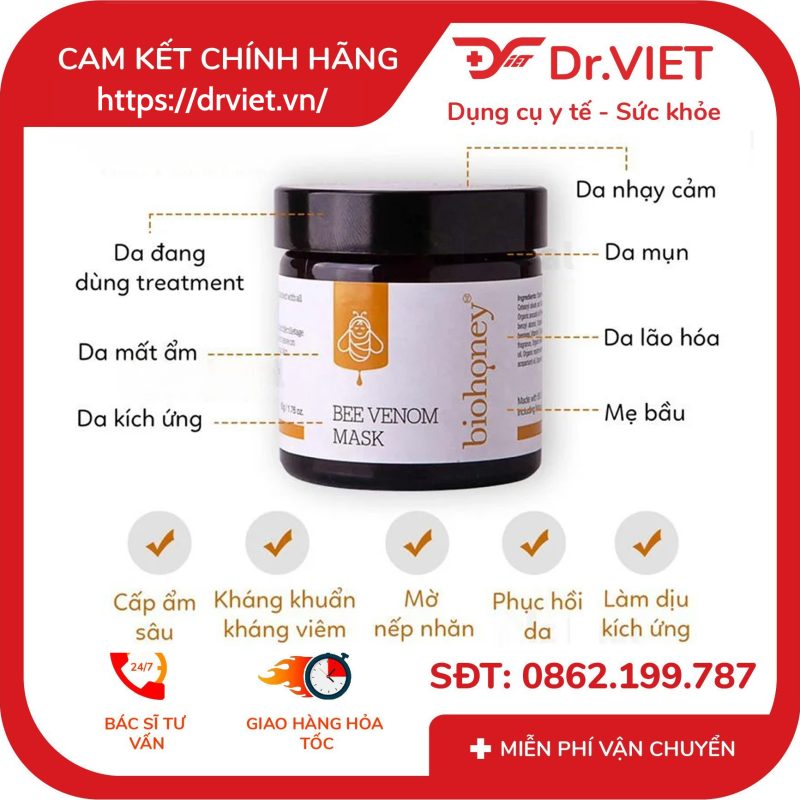 Mặt Nạ Nọc Ong Biohoney Bee Venom Mask 50g 11 Mặt Nạ Nọc Ong Biohoney Bee Venom Mask 50g