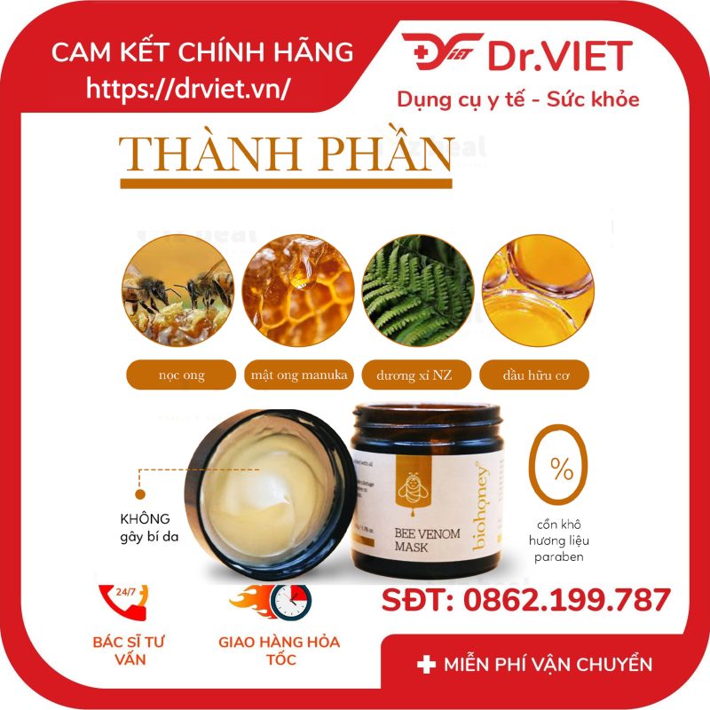 Mặt Nạ Nọc Ong Biohoney Bee Venom Mask 50g 13 Mặt Nạ Nọc Ong Biohoney Bee Venom Mask 50g