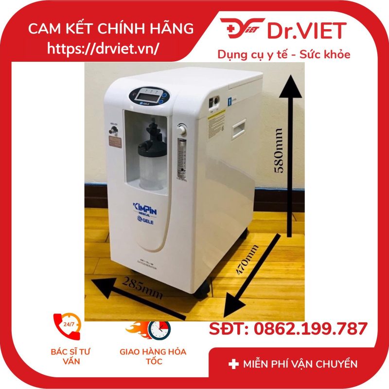 Máy Tạo Oxy GE1-5L-W kèm xông khí dung 9 Máy Tạo Oxy GE1-5L-W kèm xông khí dung