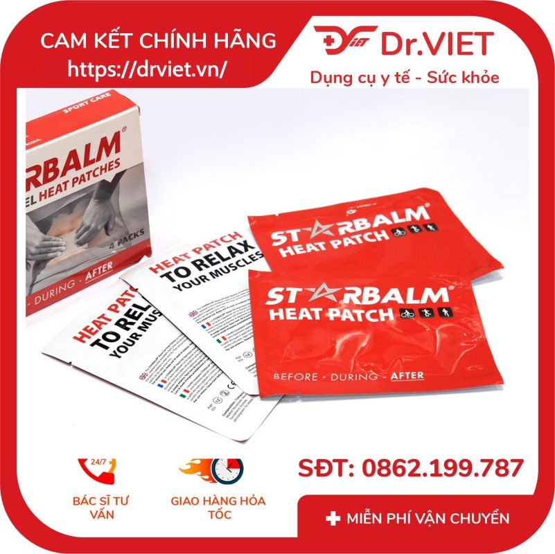 Miếng dán nhiệt Starbalm Aqua Gel Warm Plaster Heat Patches hỗ trợ giảm đau 13 Miếng dán nhiệt Starbalm Aqua Gel Warm Plaster Heat Patches hỗ trợ giảm đau