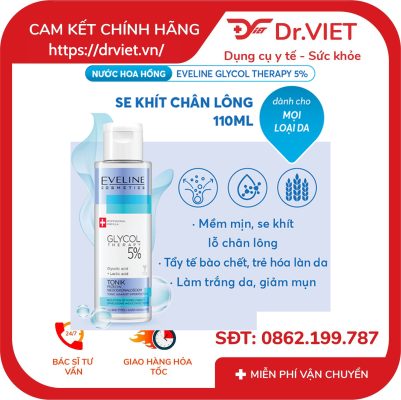 Nước hoa hồng Eveline Glycol Therapy 5% 110ML