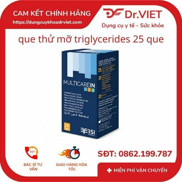 Que thử mỡ Triglycerides 25 Que 