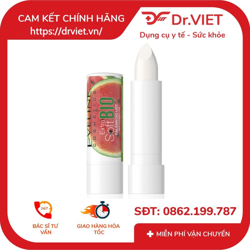 Son dưỡng Eveline Extra Soft Bio hương dưa hấu 4g