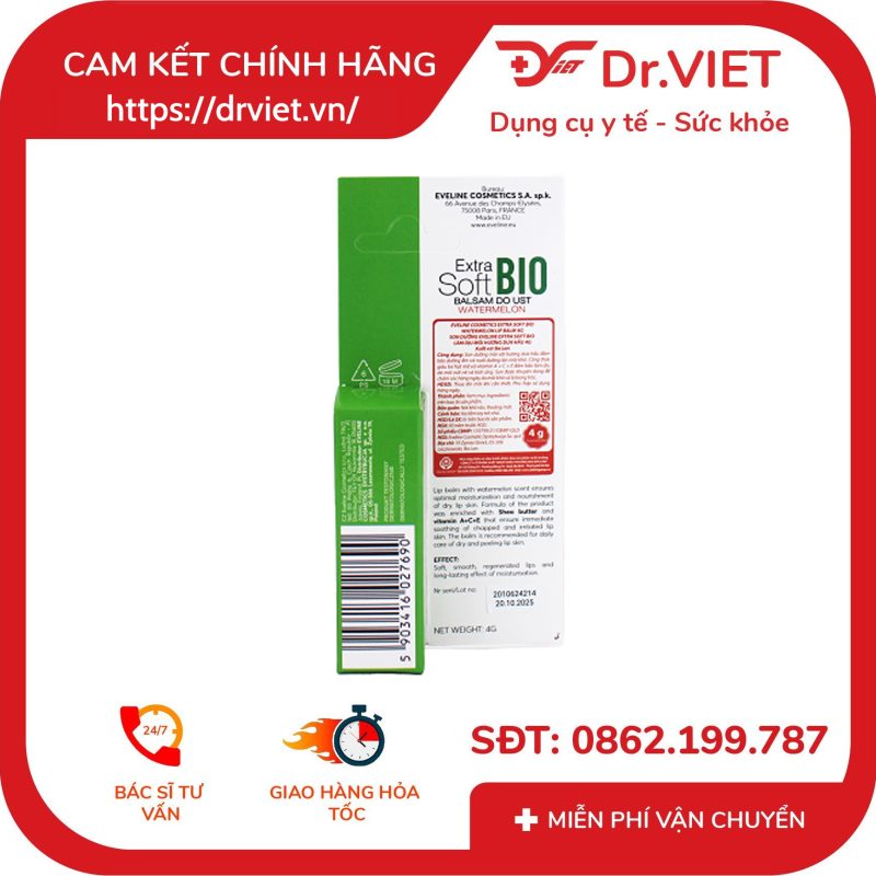 Alternative view of Son dưỡng Eveline Extra Soft Bio hương dưa hấu 4g