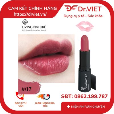 Son môi hồng mận Living Nature Summer Rain 07