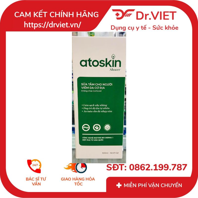 Sữa tắm cho người viêm da cơ địa Atoskin Shower 500ml