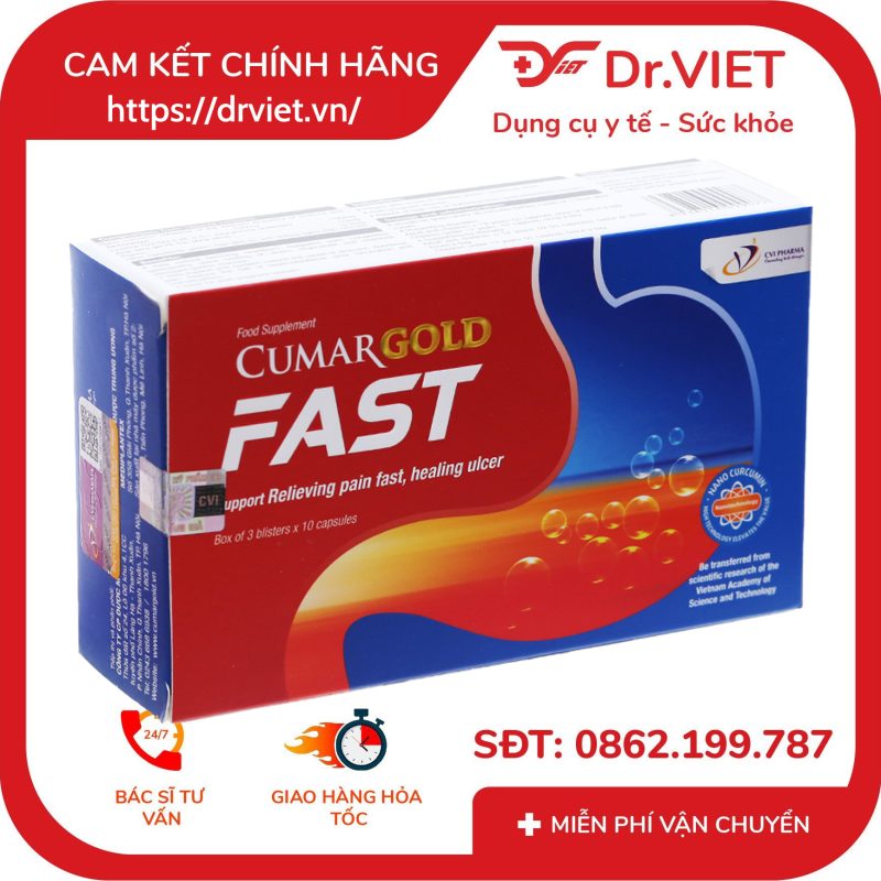CumarGold Fast hỗ trợ giảm viêm loét dạ dày