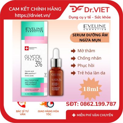 Tinh chất làm sáng da và mờ nếp nhăn Eveline Glycol Therapy 2% 18ml
