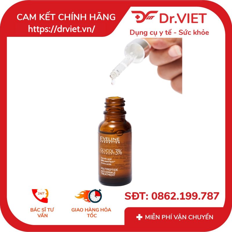 Tinh chất Eveline Glycol Therapy 3% chống nhăn da 18ml