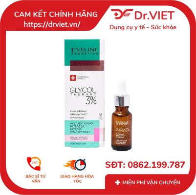 Tinh chất Eveline Glycol Therapy 3% chống nhăn da 18ml