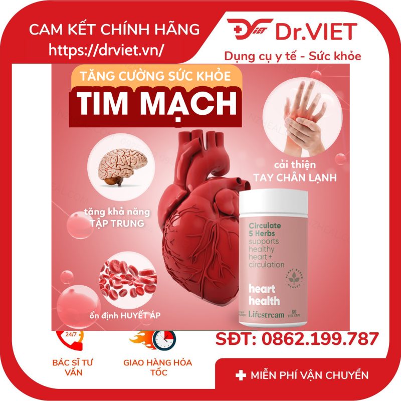 Viên uống tuần hoàn máu Lifestream High Potency Circulate 30 viên