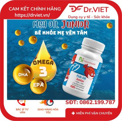 Viên dầu cá Omega 3 cho trẻ em NZ Pure Health Fish Oil Junior 15 Viên dầu cá Omega 3 cho trẻ em NZ Pure Health Fish Oil Junior