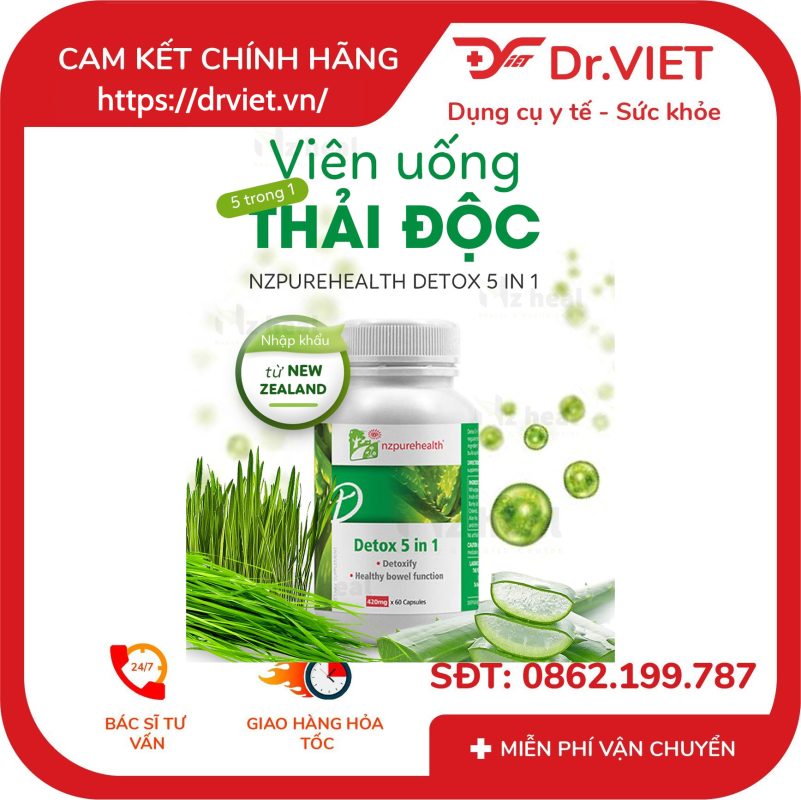 Viên uống Detox 5in1 NZPureHealth 60 viên 13 Viên uống Detox 5in1 NZPureHealth 60 viên