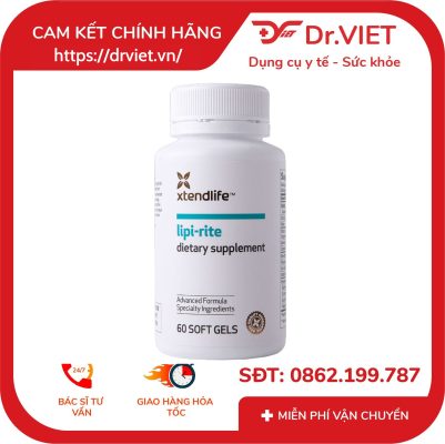 Viên uống giảm mỡ máu Cholesterol Xtend-Life Lipi Rite 60 Viên