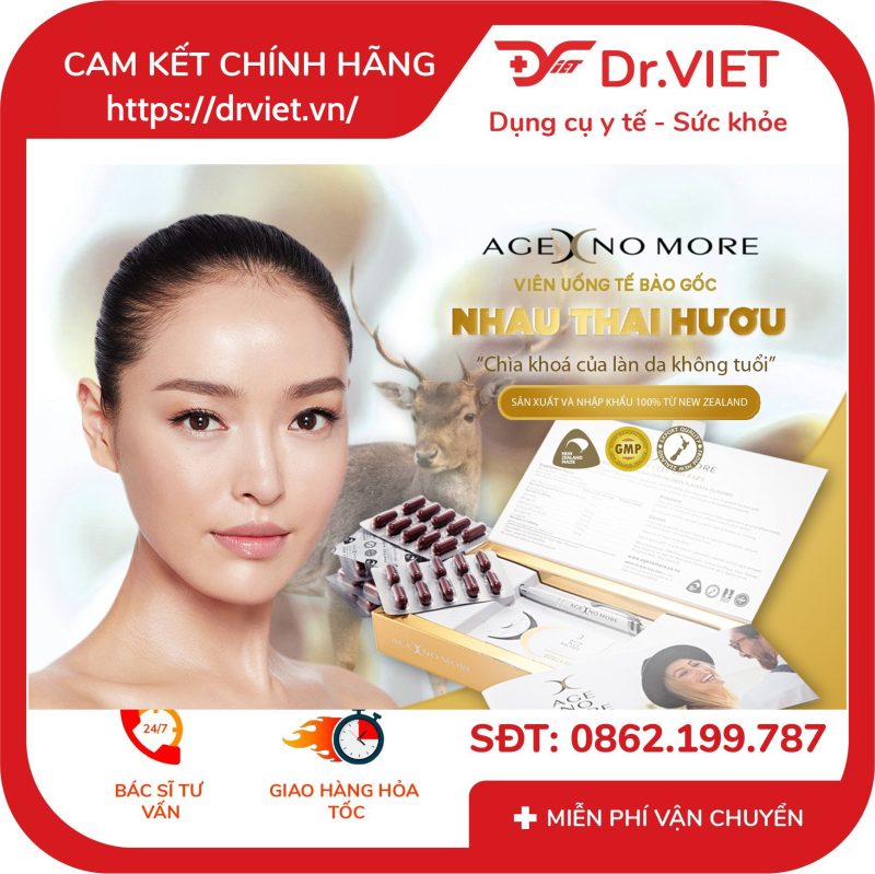Viên tế bào gốc nhau thai hươu Age No More Cervine Stem Cell Therapy 20.000Mg 60 Viên