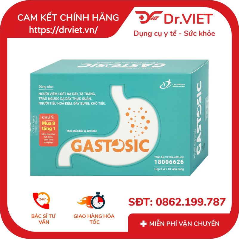 Viên uống Gastosic CVI Pharma giúp tiêu hóa tốt 14 Viên uống Gastosic CVI Pharma giúp tiêu hóa tốt