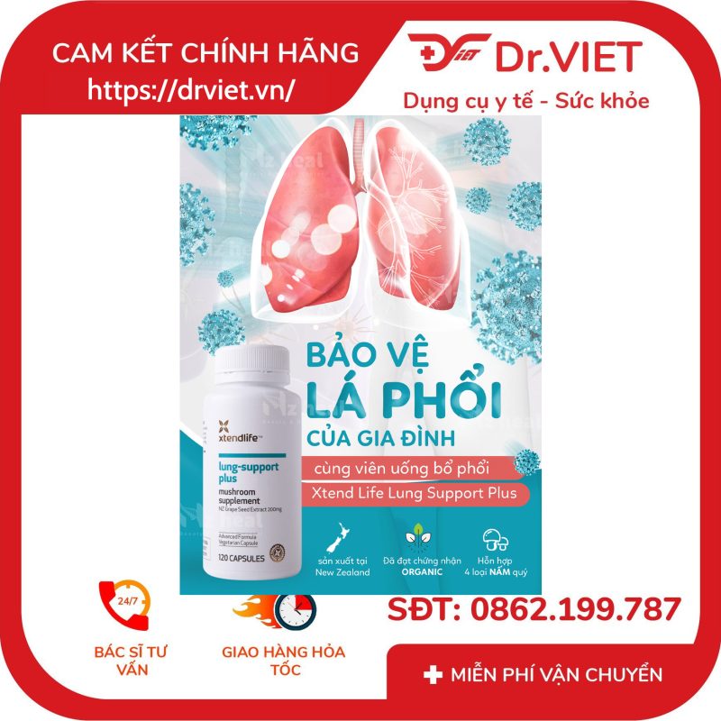 Viên Uống Bổ Phổi Xtend Life Lung Support Plus 120 viên 9 Viên Uống Bổ Phổi Xtend Life Lung Support Plus 120 viên