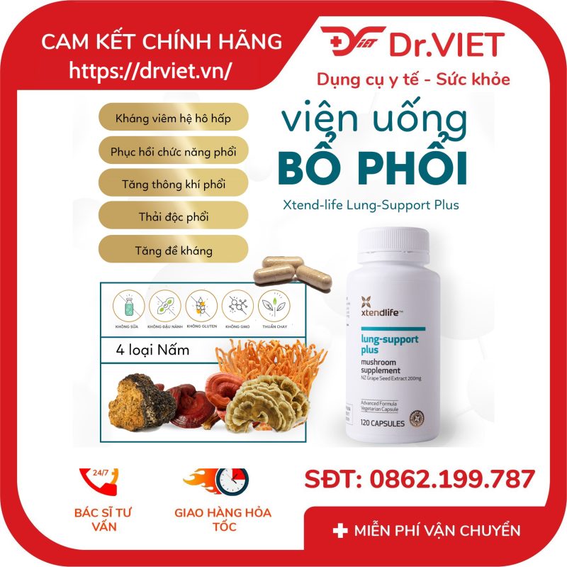 Viên Uống Bổ Phổi Xtend Life Lung Support Plus 120 viên