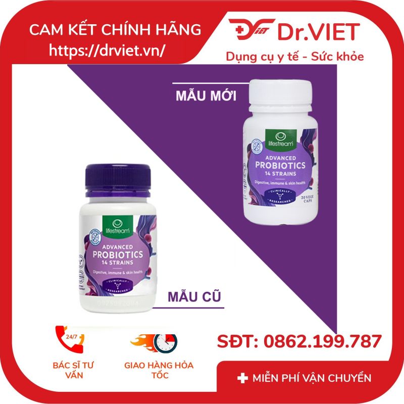 Viên Uống Men Vi Sinh 14 Chủng Lifestream Advanced Probiotic 30 Viên 8 Viên Uống Men Vi Sinh 14 Chủng Lifestream Advanced Probiotic 30 Viên