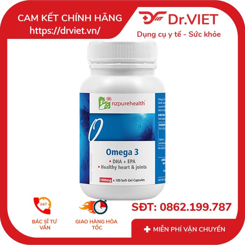 Viên Uống Bổ Mắt Dầu Cá NZPurehealth Omega 3 11 Viên Uống Bổ Mắt Dầu Cá NZPurehealth Omega 3