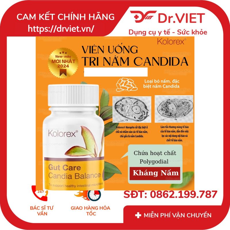 Viên Uống Giảm Nấm Candida Kolorex Candida Balance 30 viên