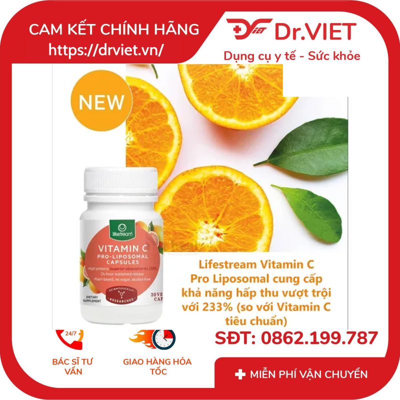 Viên uống bổ sung Vitamin C Pro Liposomal Lifestream