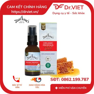 Xịt họng keo ong Organic Propolis Throat Spray 30ml 13 Xịt họng keo ong Organic Propolis Throat Spray 30ml